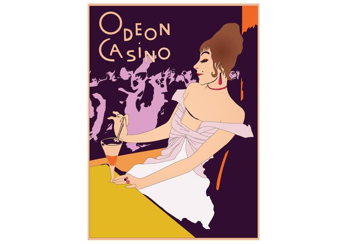 Retro Casino Poster Vector Retro Casino Poster Vector