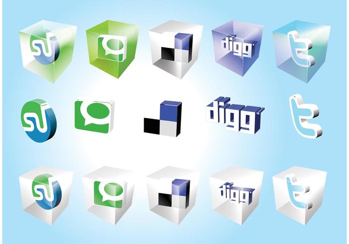 Social Bookmark Icons vector