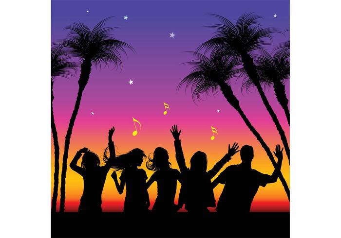Party Silhouettes Vectors Party Silhouettes Vectors