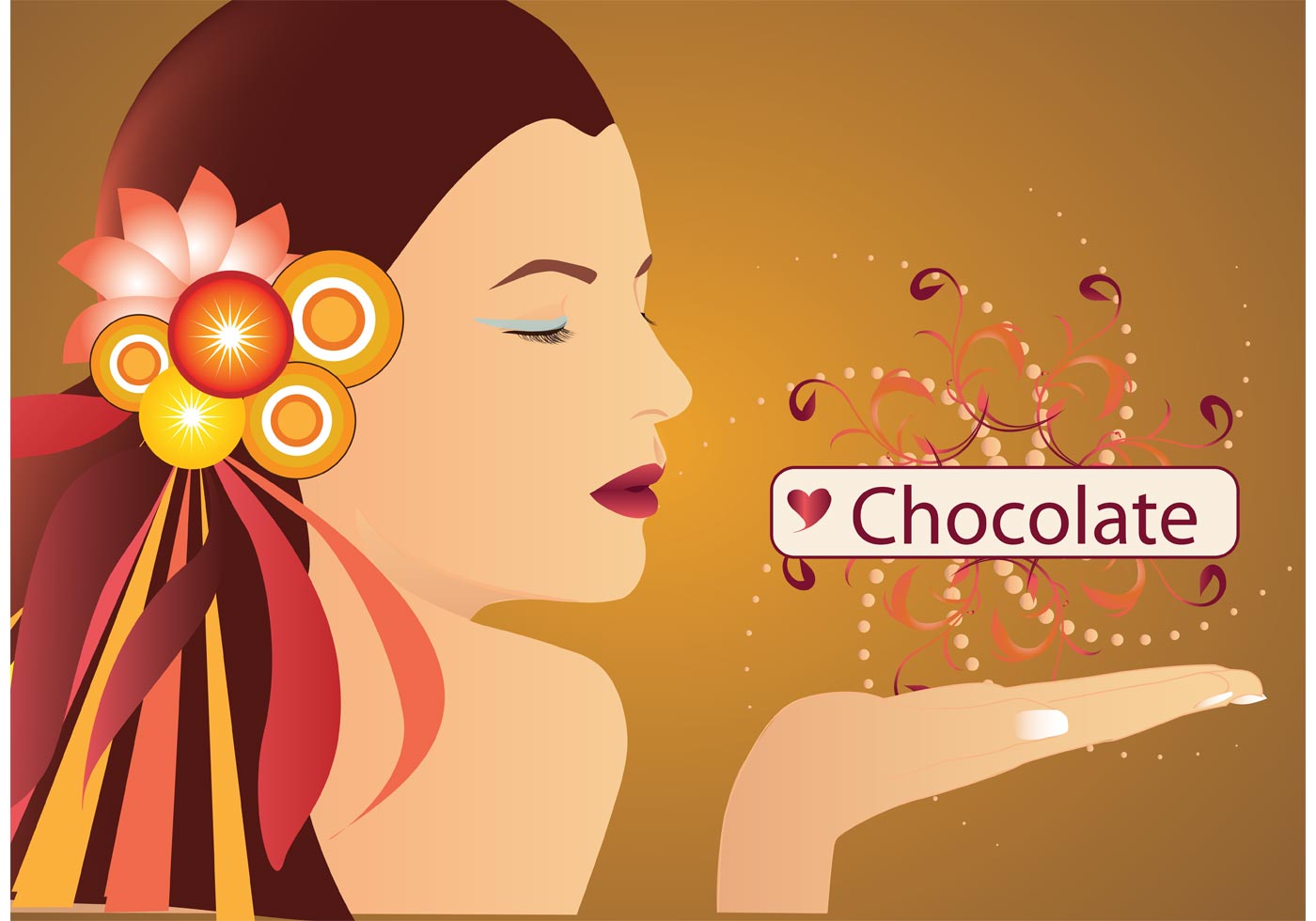 Chocolate Girl - Download Free Vector Art, Stock Graphics & Images
