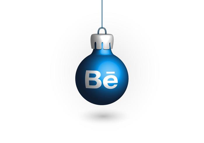 Social Media Christmas Balls vector