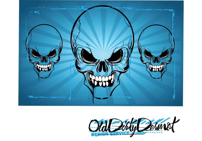 Horror Skulls Vector Art Horror Skulls Vector Art