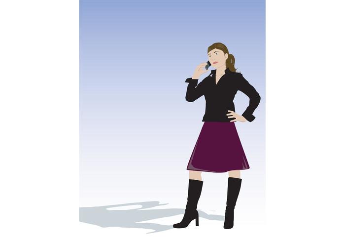 Calling Girl Illustration Calling Girl Illustration