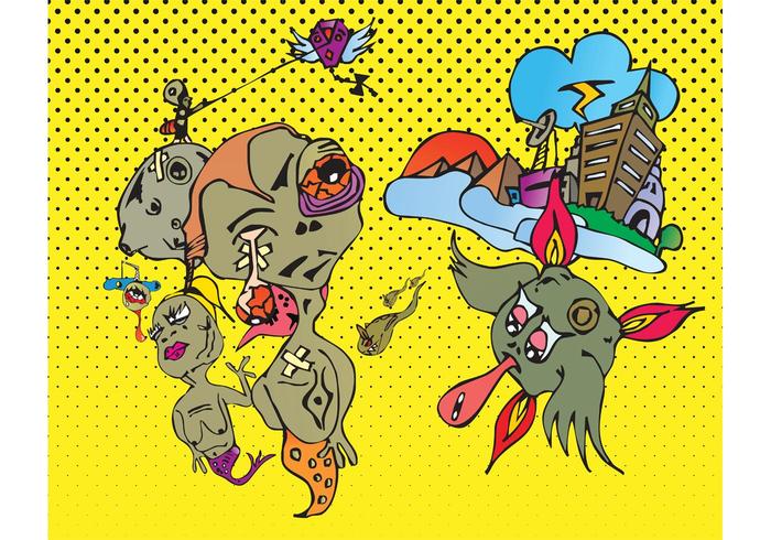 Crazy World Vector Art Crazy World Vector Art