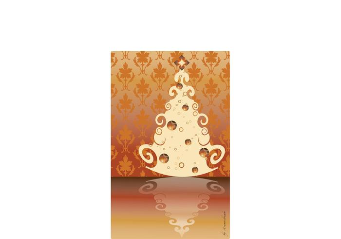 Vintage Christmas Tree Vector Vintage Christmas Tree Vector