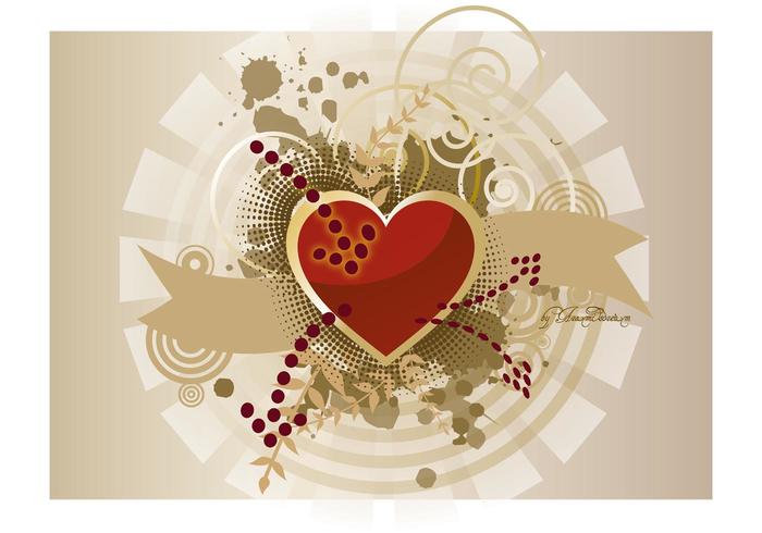 Heart Banner Vector Graphics Heart Banner Vector Graphics