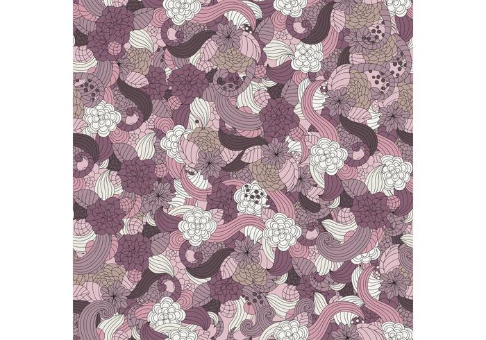 Romantic Flowers Vector Pattern Romantic Flowers Vector Pattern