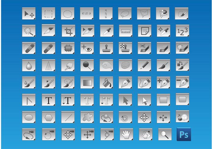 Iconos Gratis de Herramientas de Photoshop vector