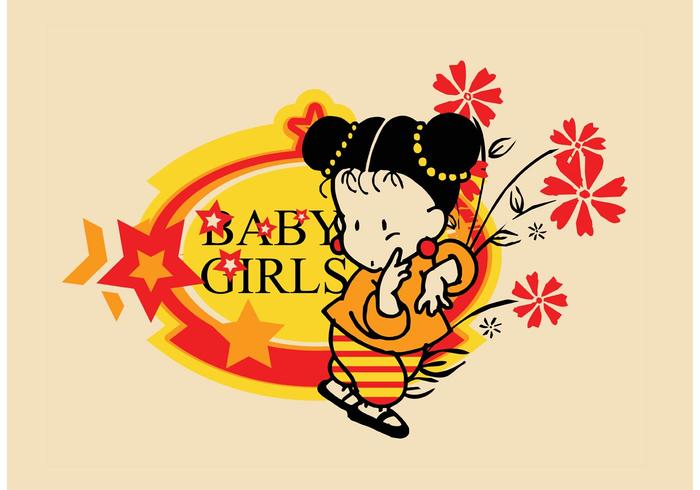 Baby Girl Vector Baby Girl Vector