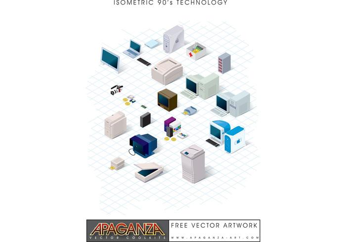 Nineties Technology Vector Nineties Technology Vector