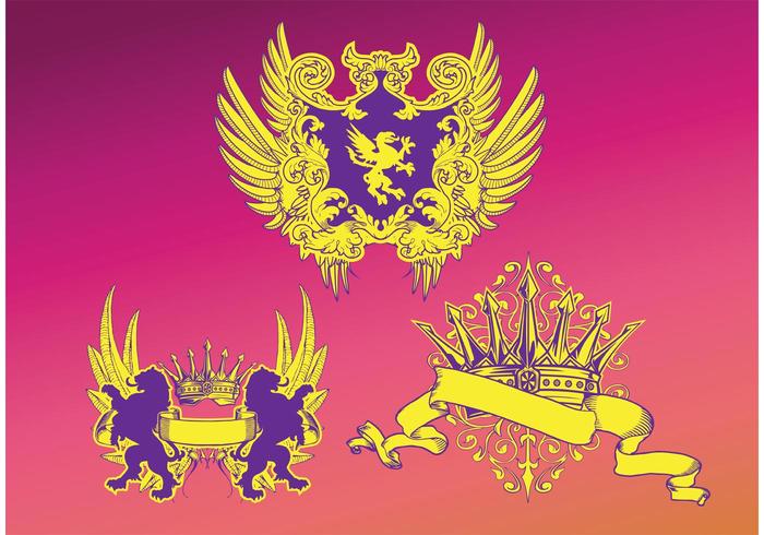 Free Vintage Shields Vectors Free Vintage Shields Vectors