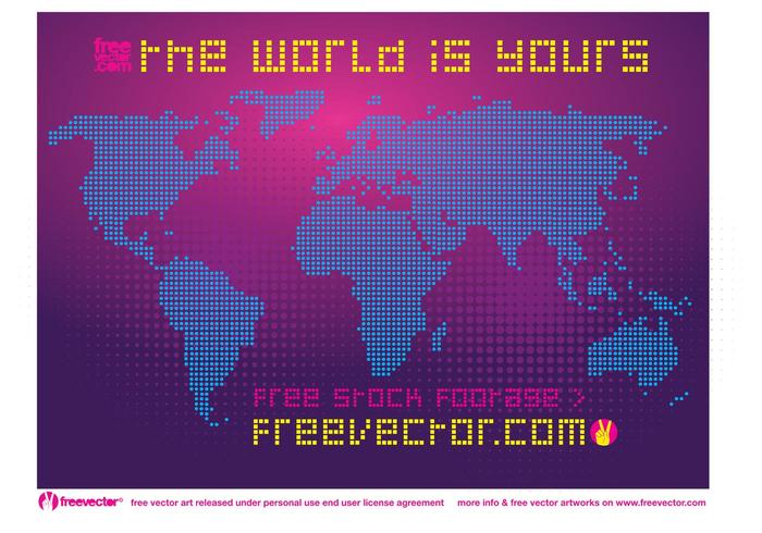 Free Dotted World Map Free Dotted World Map