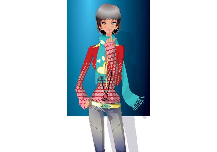 Beautiful Girl Vector Illustration Beautiful Girl Vector Illustration