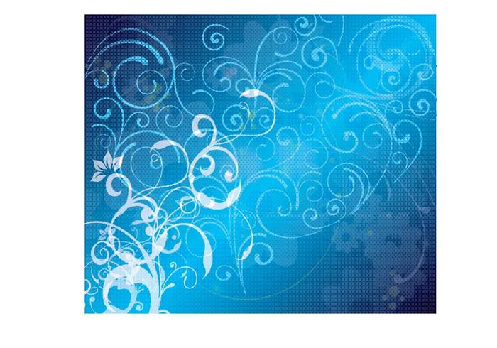 Blue Floral Vector Background - Download Free Vector Art, Stock