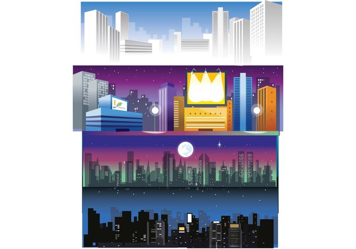 Free City Skyline Vectors Free City Skyline Vectors