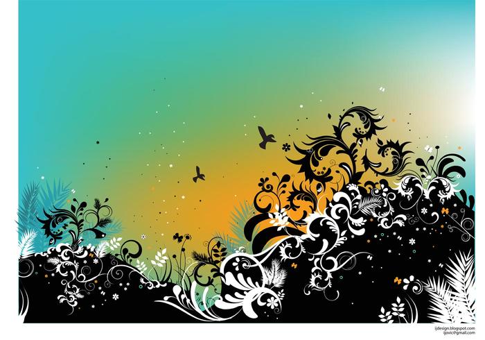 Summer Nature Vector Illustration Summer Nature Vector Illustration