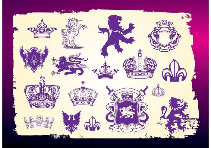 Medieval Heraldry Vectors Medieval Heraldry Vectors