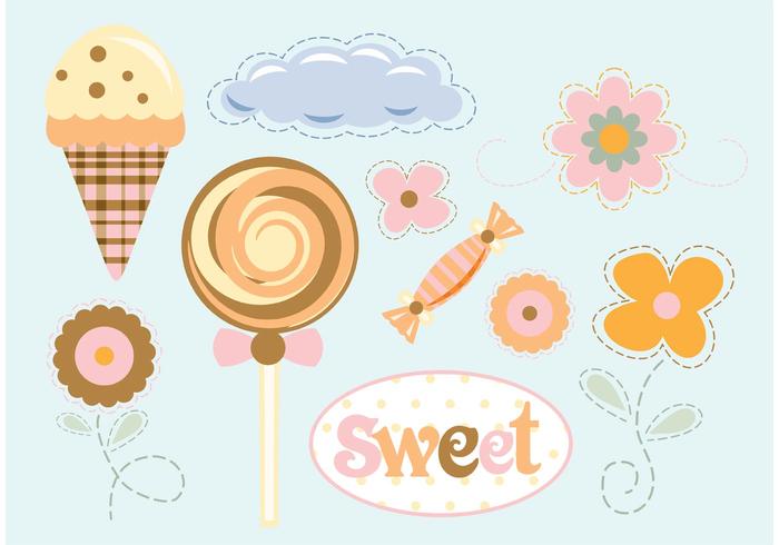 Flowers Sweets Vector Flowers Sweets Vector