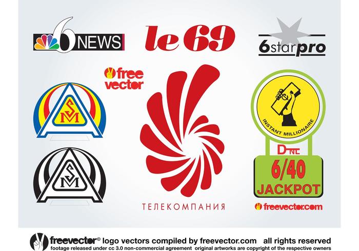 6 logotipos vector