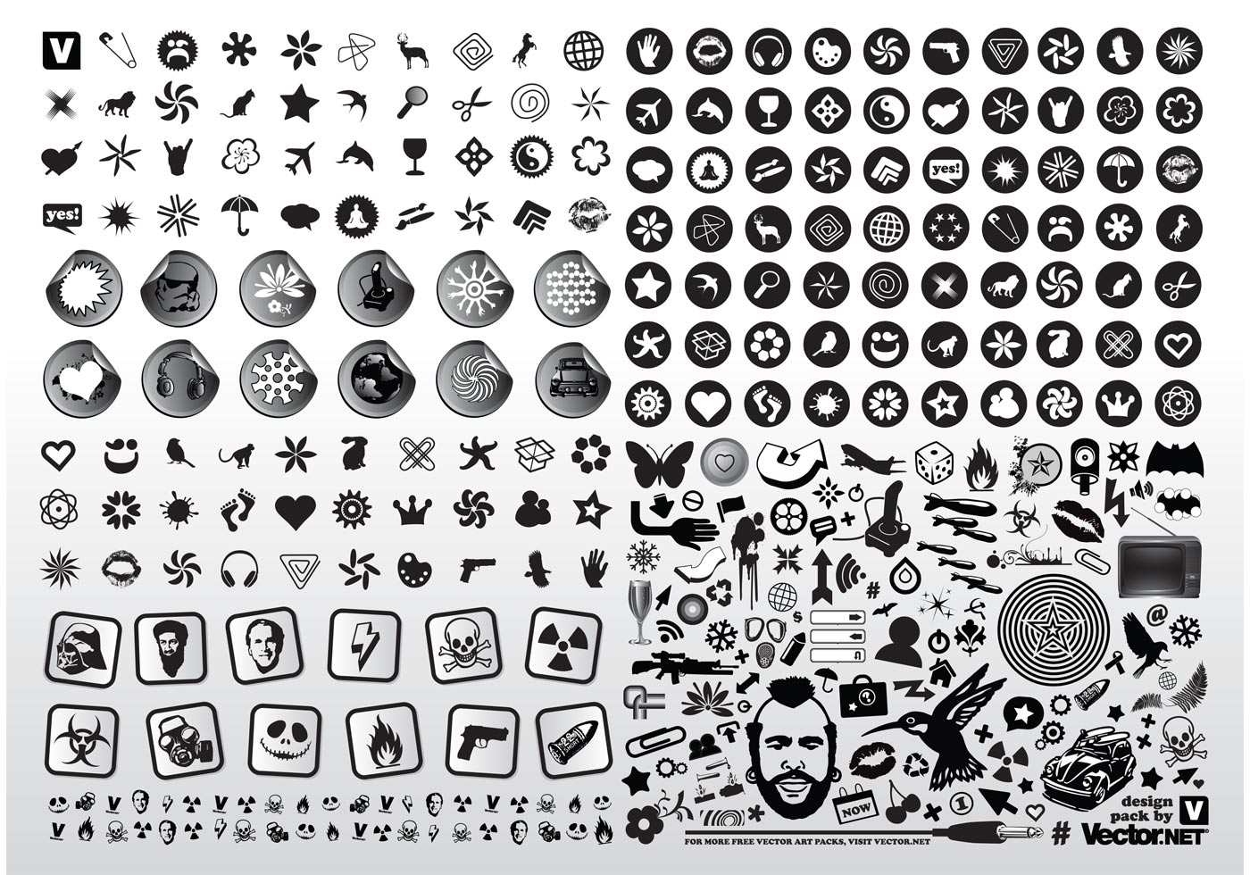 Black White Vector Icons 63922 Vector Art at Vecteezy