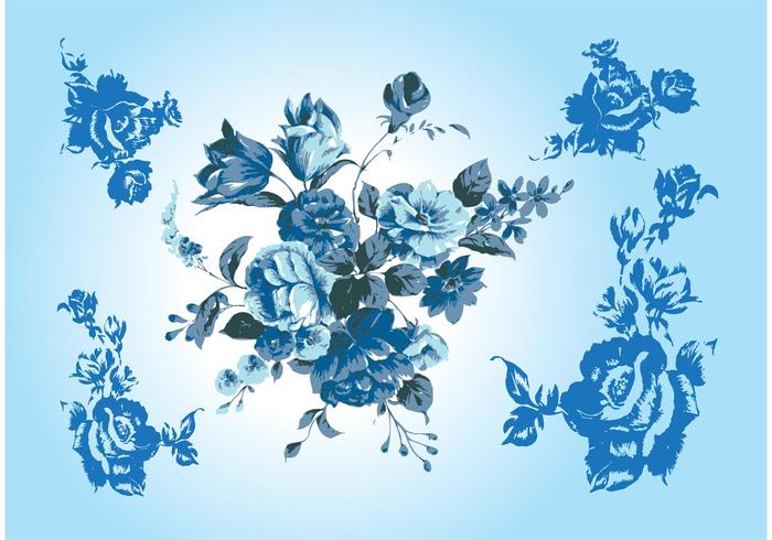 Blue Flower Vectors Blue Flower Vectors