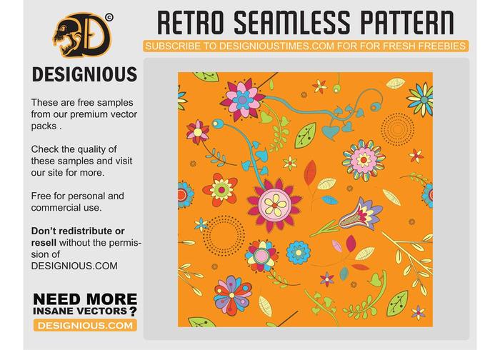 Retro Flower Vector Brush Retro Flower Vector Brush