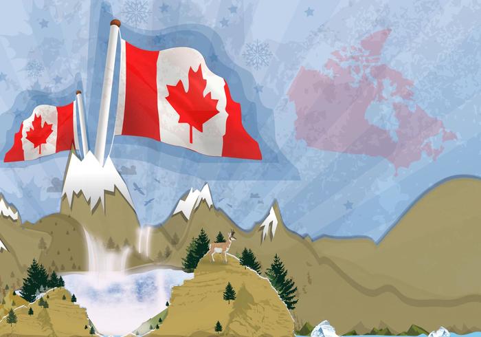 Canadian Mountains Landscape Vector Canadian Mountains Landscape Vector