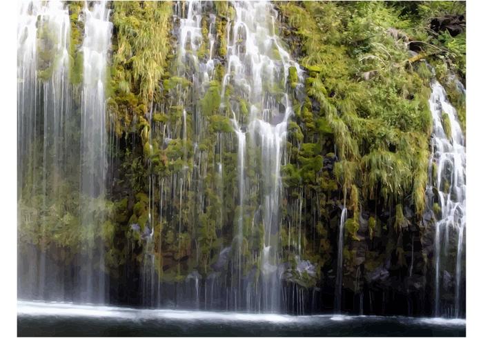Waterfall Vector Image Waterfall Vector Image