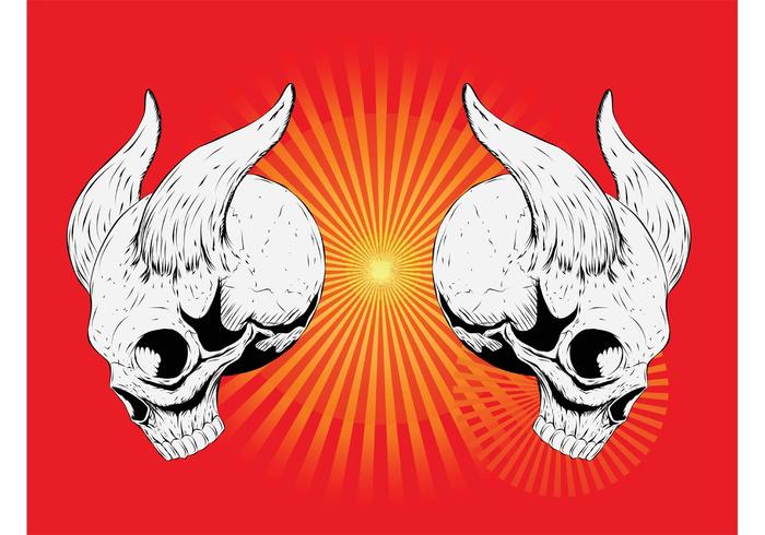 Horned Skulls Vector Horned Skulls Vector