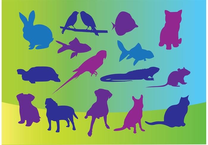 Vector Pets Silhouettes Vector Pets Silhouettes