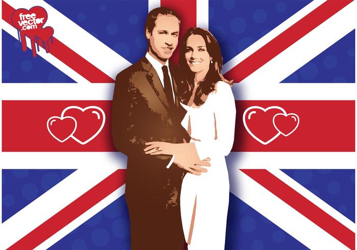 William Kate Wedding Vector