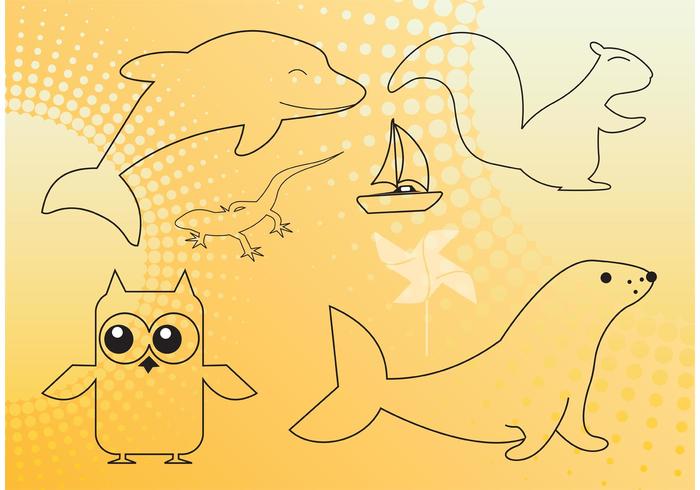 Animals Outline Graphics Animals Outline Graphics