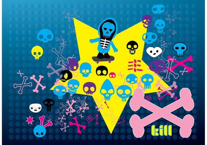 Free Cartoon Skulls Vectors Free Cartoon Skulls Vectors