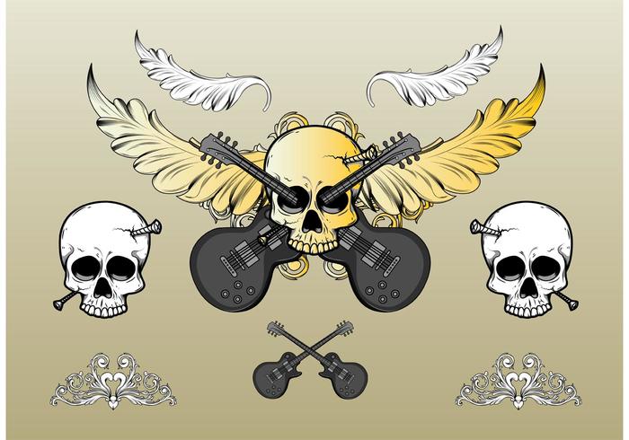 Rock Skull Vector Rock Skull Vector