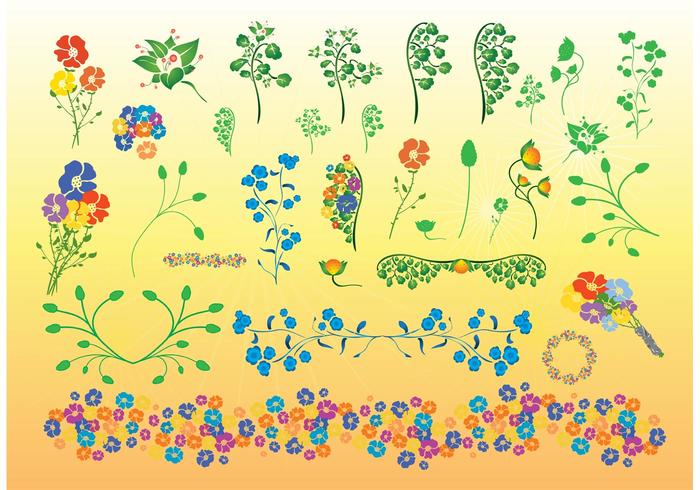 Beautiful Flowers Vector Illustrations Beautiful Flowers Vector Illustrations