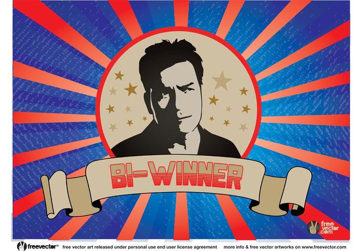 Charlie Sheen Bi-Winning Vector