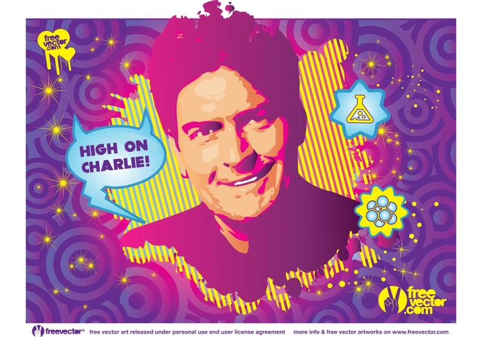 Charlie Sheen drogas vectorial vector