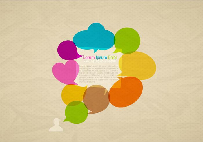 Colorful Speech Bubbles Background Vector