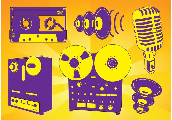 Free Music Recording Vectors