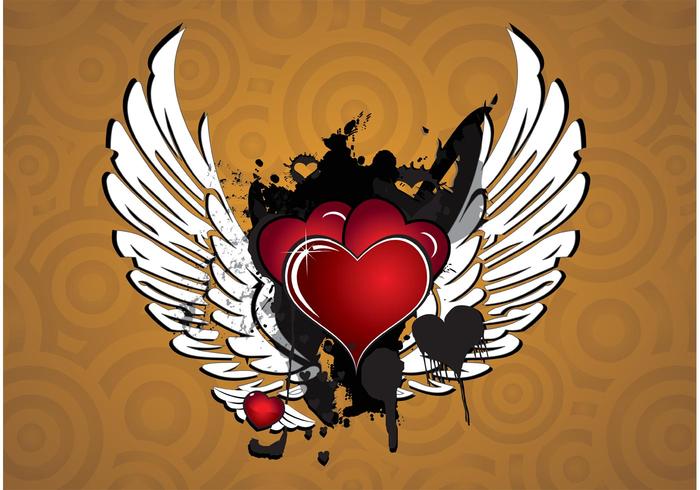 Winged Heart Vector Winged Heart Vector