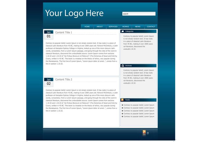Web Template Vector Web Template Vector
