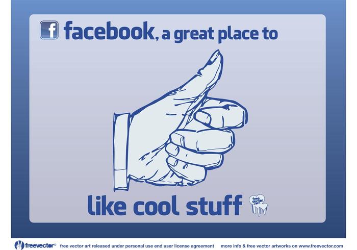 Me gusta Facebook vector