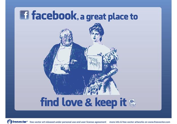 Amor de Facebook vector