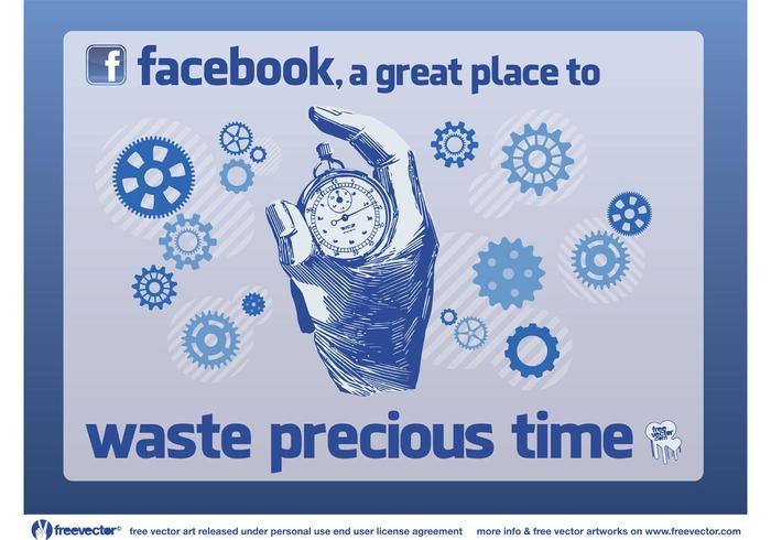 Hora de Facebook vector