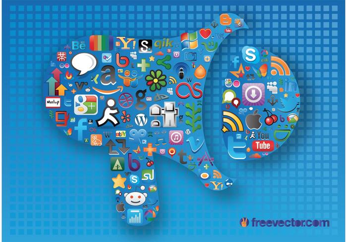 Gráficos de medios sociales vector