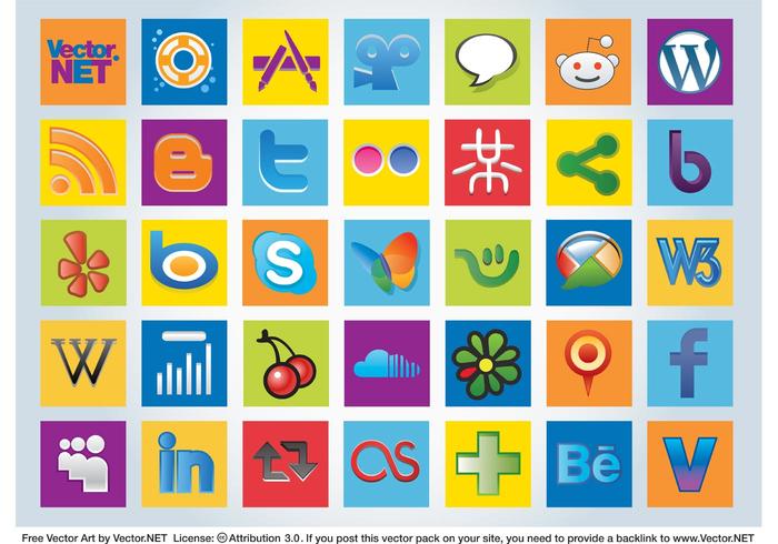 Logos sociales vector