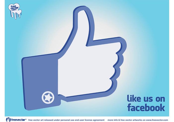 Facebook Like Hand vector