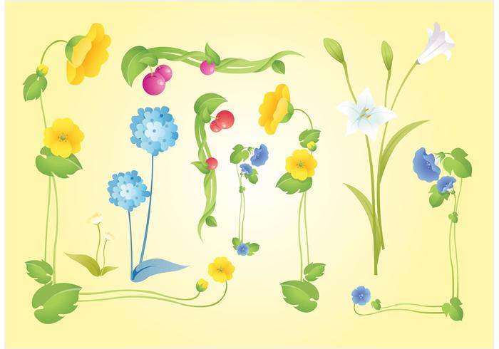 Beautiful Flowers Vectors Beautiful Flowers Vectors
