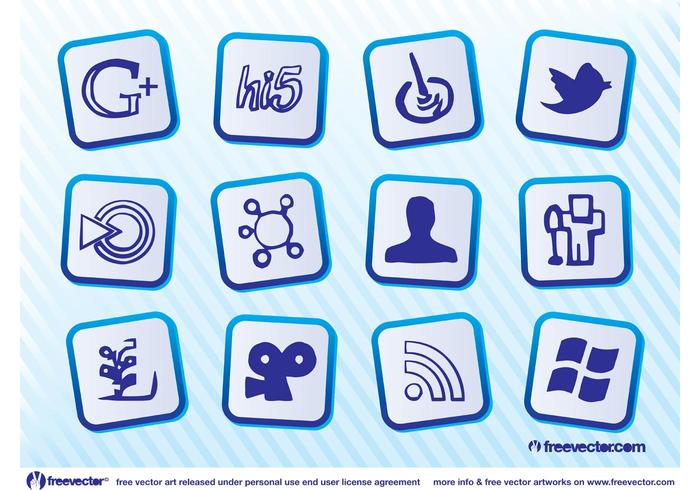 Libre Social Media Icons vector