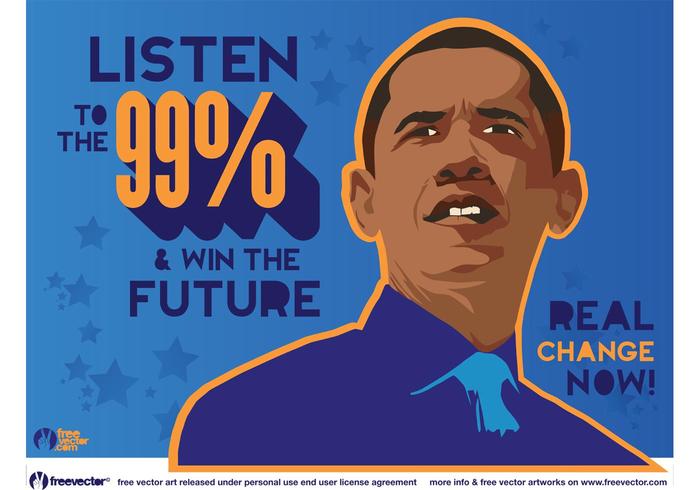 Gráficos de Obama vector